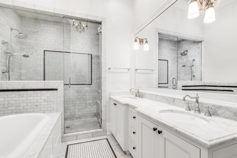 Walk-In Shower Design with Tile Accents