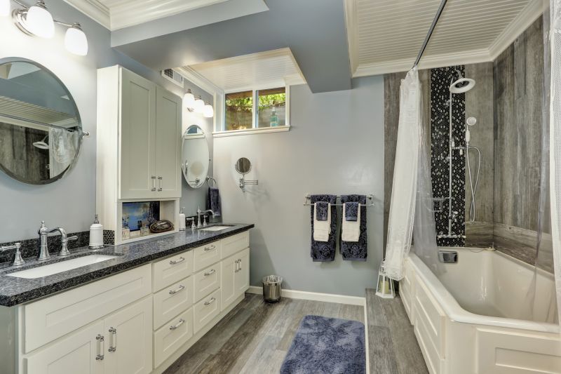 Master Bathroom with Custom Shelving